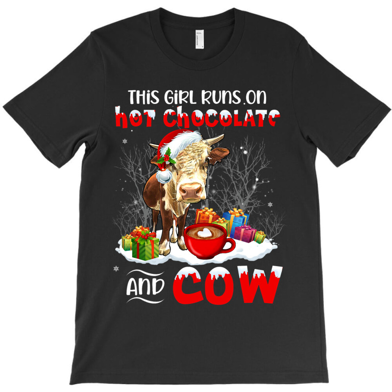 Cow Christmas Light Tree Cow Xmas Snow Lover 473 T-shirt | Artistshot