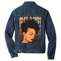 Black Strong Girl Afro Love Melanin African Americ Men Denim Jacket | Artistshot