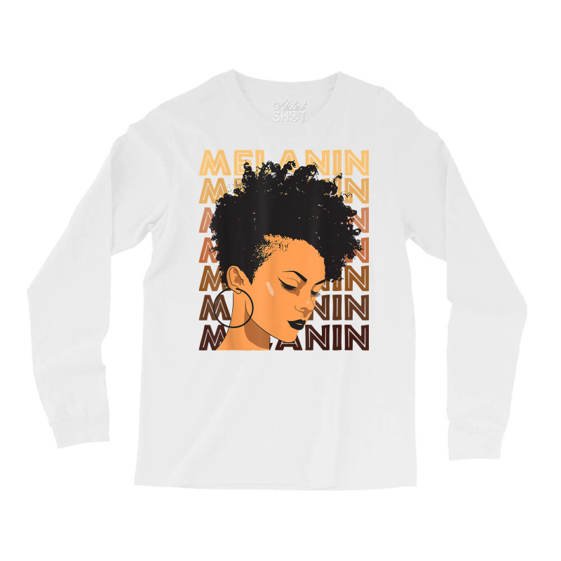 Black Strong Girl Afro Love Melanin African Americ Long Sleeve Shirts | Artistshot