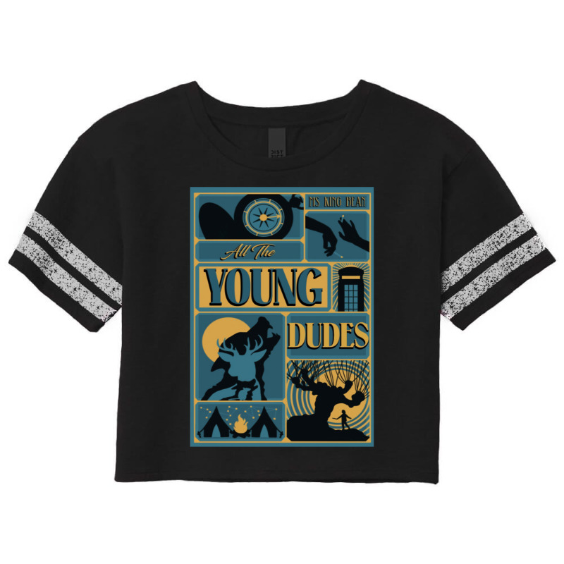 All The Young Dudes Blue Scorecard Crop Tee by laphammerlox | Artistshot