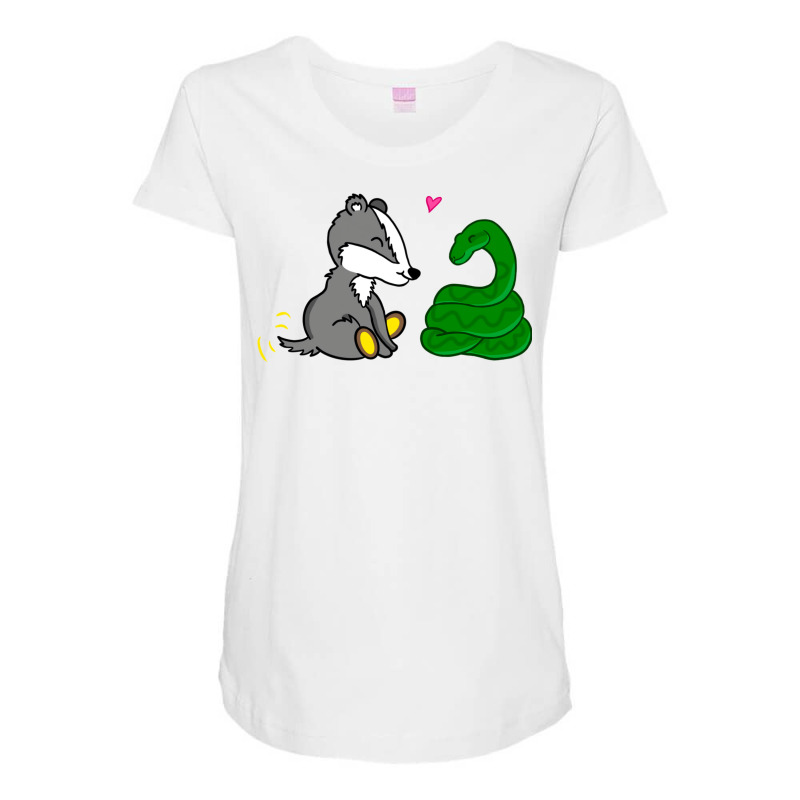 Badger And Snake Pair 1 Maternity Scoop Neck T-shirt by clemontaingm | Artistshot