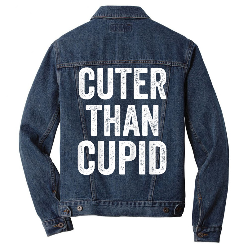 Kids Cuter Than Cupid Valentines Day Toddler Boy T Men Denim Jacket | Artistshot