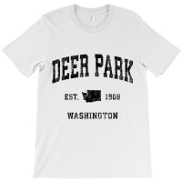 Deer Park Washington Wa Vintage Athletic Black Spo T-shirt | Artistshot