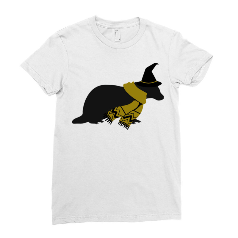 Badger Silhouette Ladies Fitted T-Shirt by clemontaingm | Artistshot