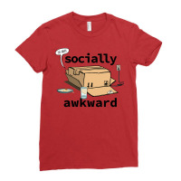 Socially Awkward Introvert In A Cardboard Box Fort Ladies Fitted T-shirt | Artistshot