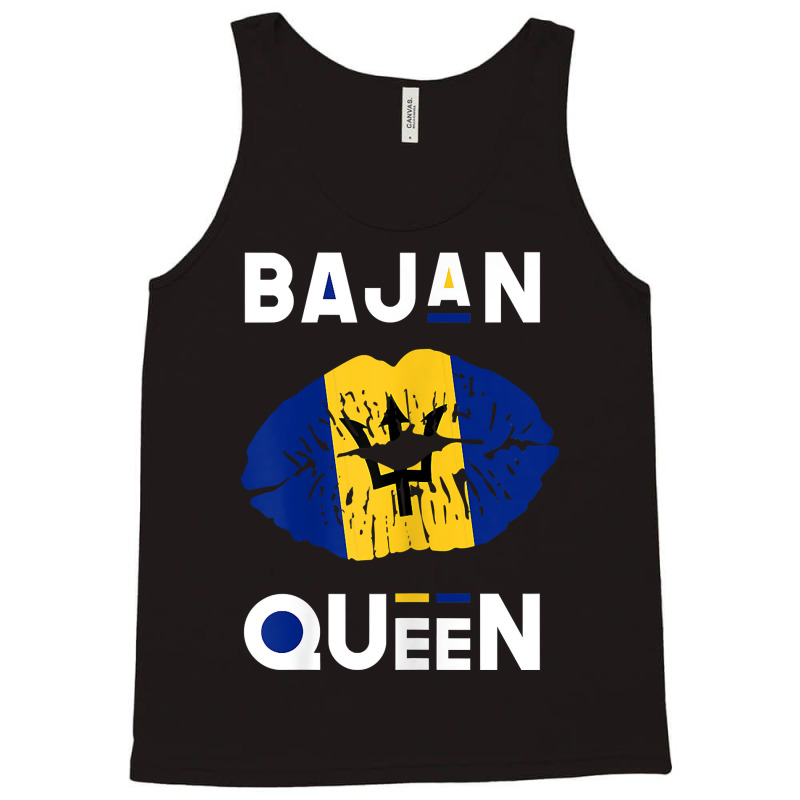 Womens Bajan Queen Shirt Barbados Flag Lips Barbad Tank Top by byrneo | Artistshot