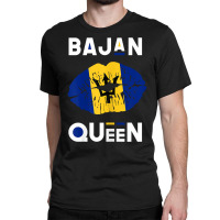 Womens Bajan Queen Shirt Barbados Flag Lips Barbad Classic T-shirt | Artistshot