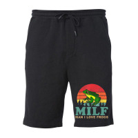 Milf Man I Love Frogs Funny Saying Frog Amphibian Fleece Short | Artistshot