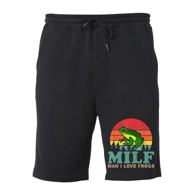 Milf Man I Love Frogs Funny Saying Frog Amphibian Fleece Short | Artistshot