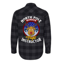 North Pole Flight Instructor! Funny Reindeer Lover Flannel Shirt | Artistshot