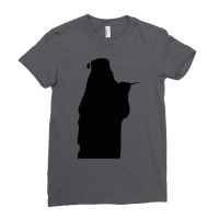 Bearded Wizard Wand Silhouette Ladies Fitted T-shirt | Artistshot