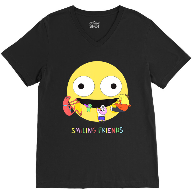 Smiling Friends T Shirt V-neck Tee | Artistshot