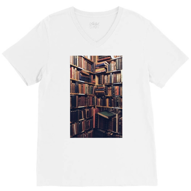 All The Books 1 V-Neck Tee by wilktopick1 | Artistshot