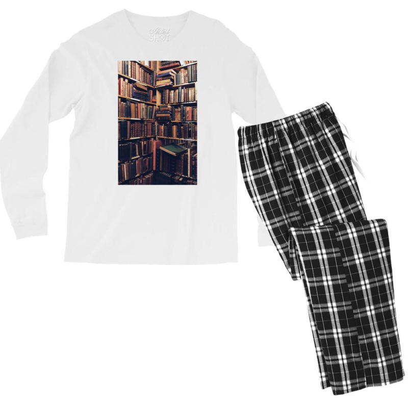 All The Books 1 Men's Long Sleeve Pajama Set by wilktopick1 | Artistshot