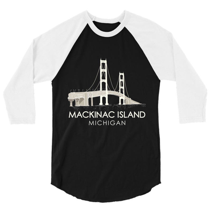 Mackinac Island Bridge Michigan Great Lakes Huron 3/4 Sleeve Shirt by kranendon | Artistshot