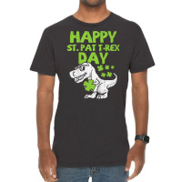 Kids Happy St Pat Trex Day Dino St Patricks Day To Vintage T-shirt | Artistshot