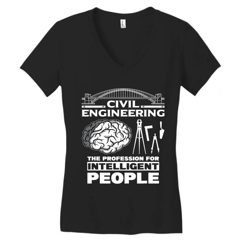 Civil Engineer Engineering Architect Construction  Women's V-Neck T-Shirt by Fabulousam | Artistshot