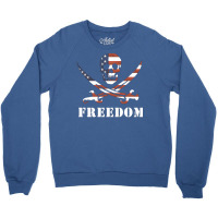 Usa Pirate Freedom Skull And Crossed Swords Crewneck Sweatshirt | Artistshot