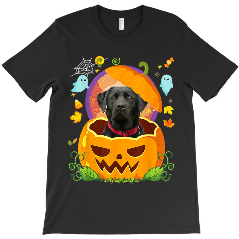 Black Labrador Witch Pumpkin Halloween Dog Lover F T-shirt | Artistshot