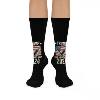 Trump 2024 Flag Take America Back Men Women Trump Crew Socks | Artistshot