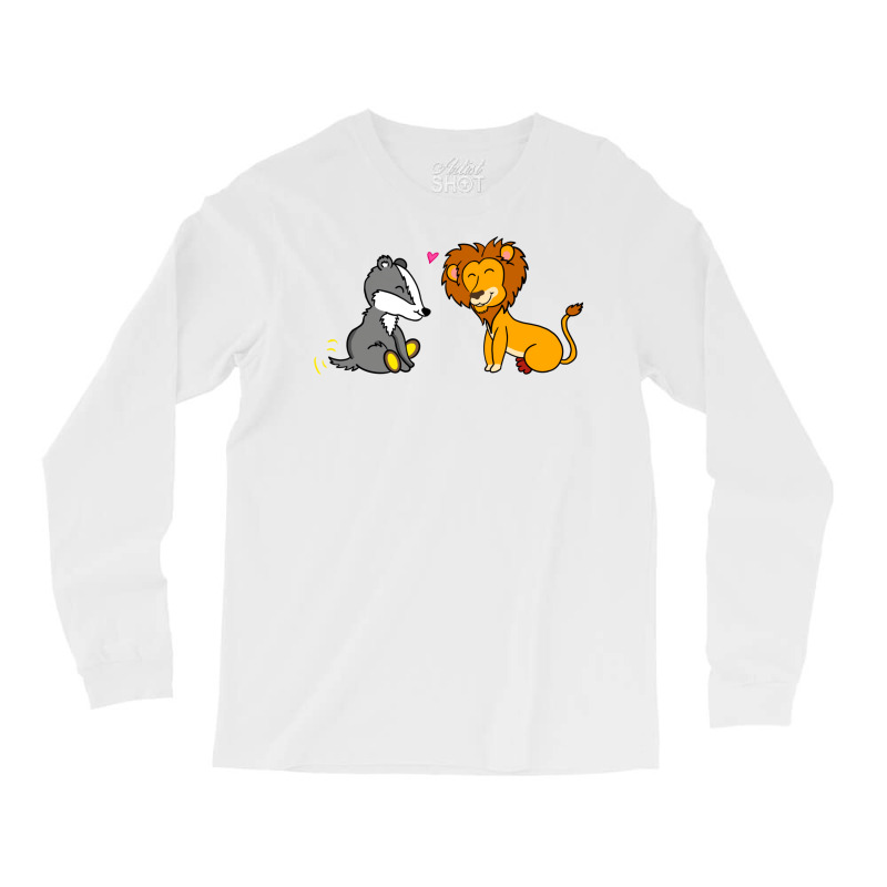 Badger And Lion Pair Long Sleeve Shirts by laphammerlox | Artistshot