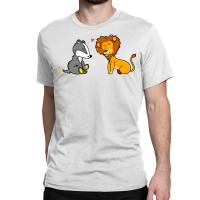 Badger And Lion Pair Classic T-shirt | Artistshot