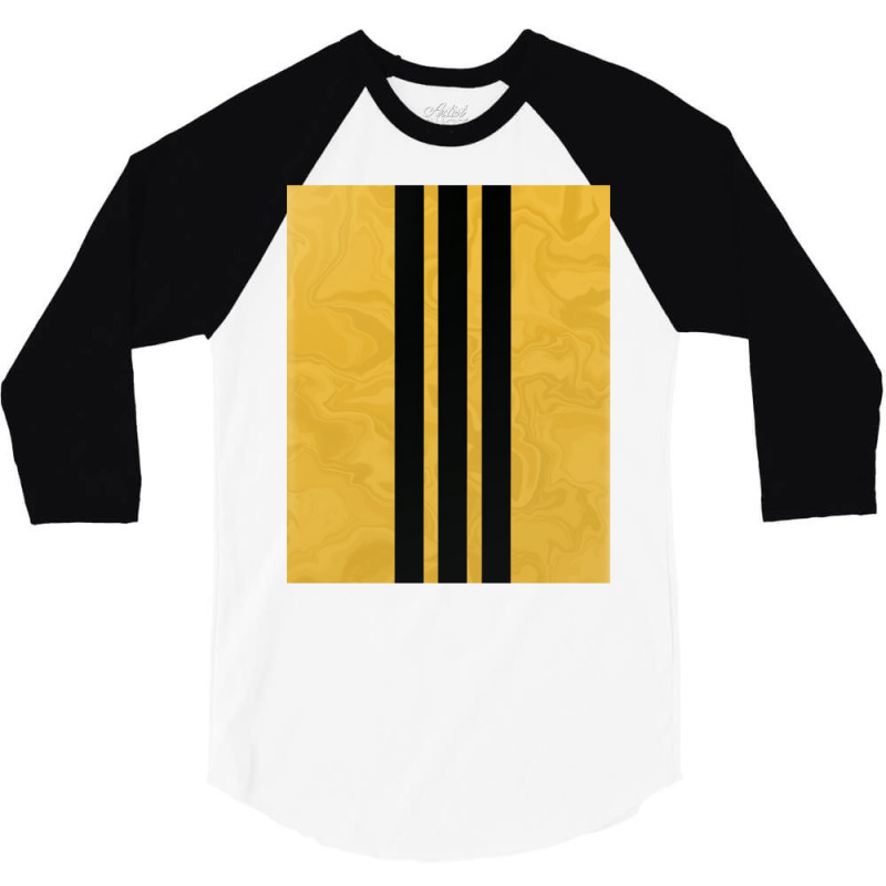 Black And Yellow 3/4 Sleeve Shirt by clemontaingm | Artistshot