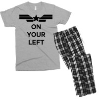 On Your Left (black) Men's T-shirt Pajama Set | Artistshot