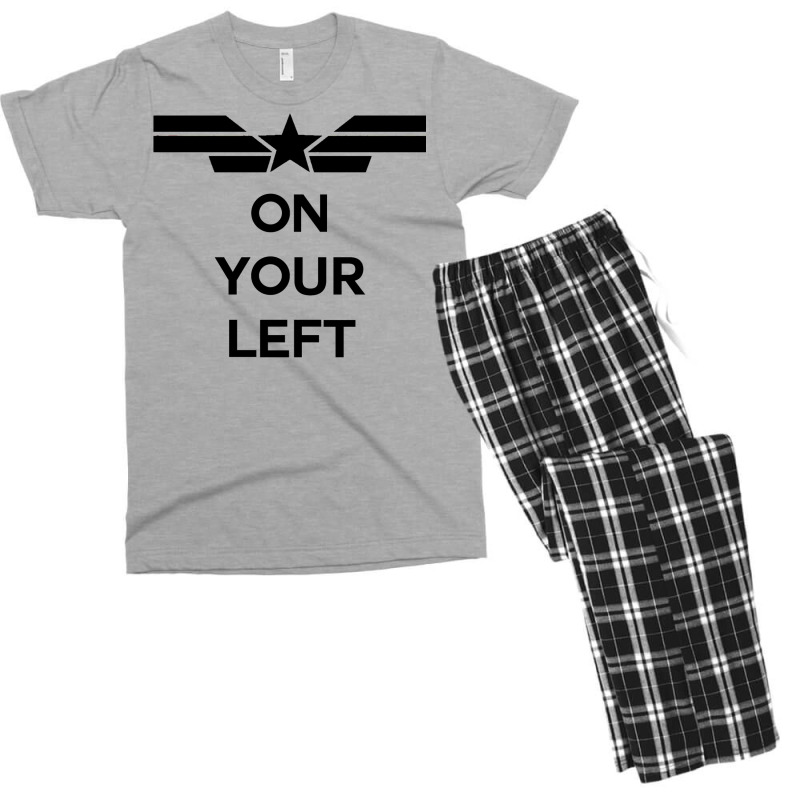 On Your Left (black) Men's T-shirt Pajama Set | Artistshot