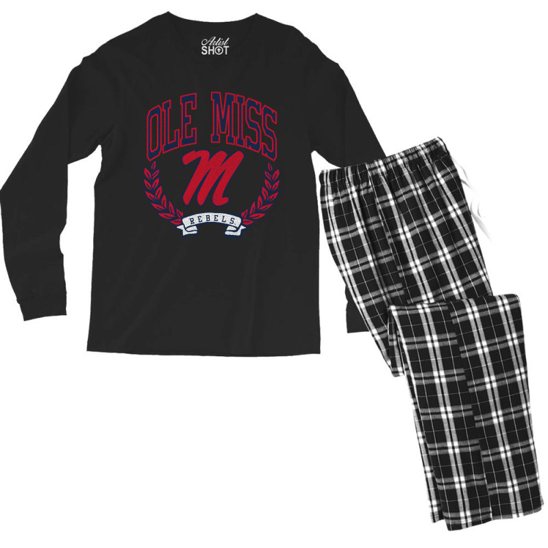 Mississippi Ole Miss Rebels Victory Vintage Second Men's Long Sleeve Pajama Set | Artistshot