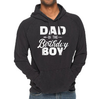 Dad Of The Birthday Boy Matching Family Party T Sh Vintage Hoodie | Artistshot