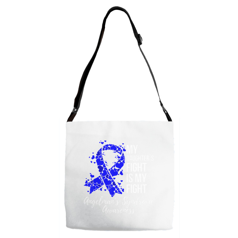 My Daughterâ€™s Fight Is My Fight Angelman Sy Adjustable Strap Totes | Artistshot