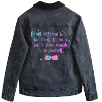 Being Different Is No Bad Thing  27 Unisex Sherpa-lined Denim Jacket | Artistshot