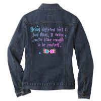 Being Different Is No Bad Thing  29 Ladies Denim Jacket | Artistshot