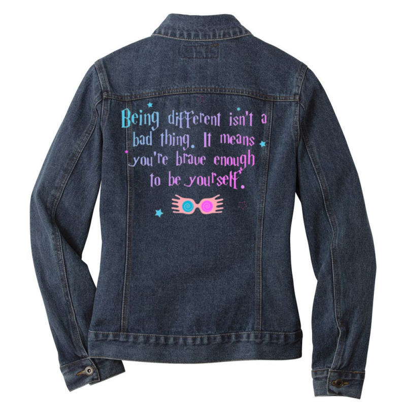 Being Different Is No Bad Thing  29 Ladies Denim Jacket by laphammerlox | Artistshot