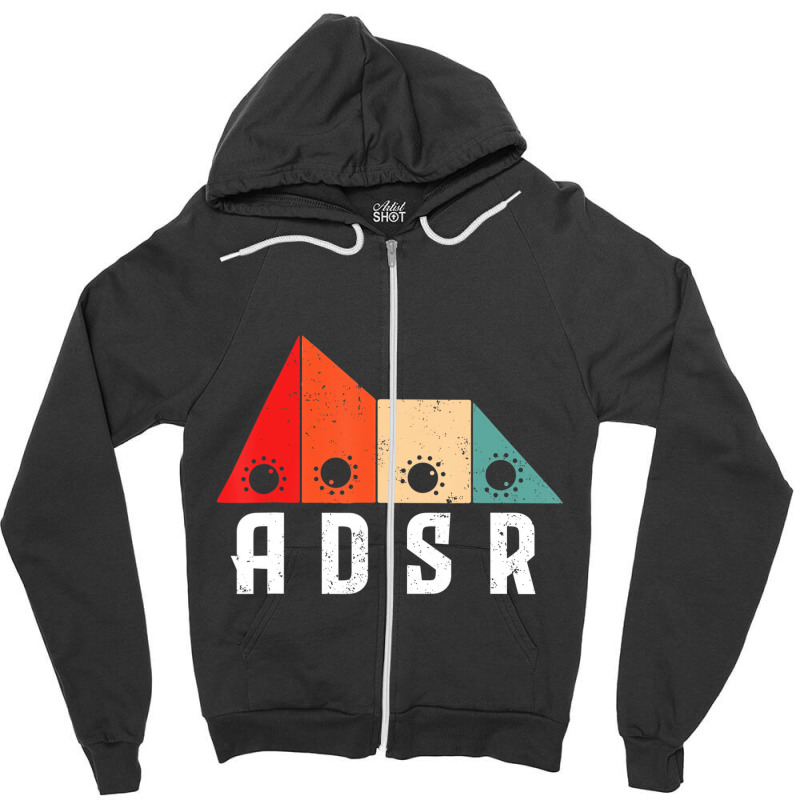 Adsr Modular Life Waveform Synth Nerd Synthesizer Zipper Hoodie | Artistshot