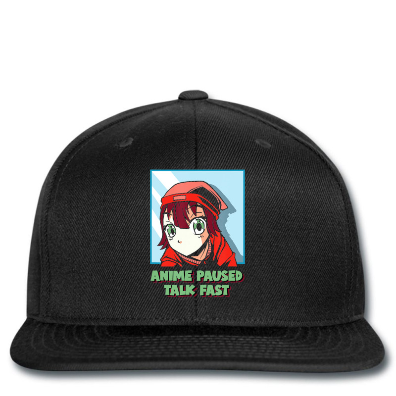 Anime Paused Talk Fast Manga Funny Japanese Animat Printed Hat | Artistshot