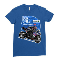 Motorcycle Ben Spies   2009 Donington Park Ladies Fitted T-shirt | Artistshot