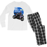 Motorcycle Ben Spies   2009 Donington Park Men's Long Sleeve Pajama Set | Artistshot