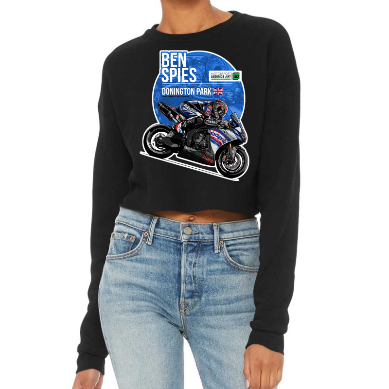 Motorcycle Ben Spies   2009 Donington Park Cropped Sweater by rouassbielln | Artistshot