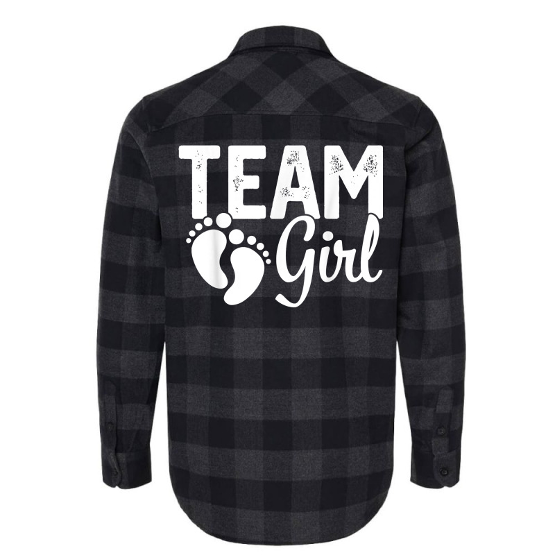 Gender Reveal Team Girl Pink T Shirt Flannel Shirt | Artistshot