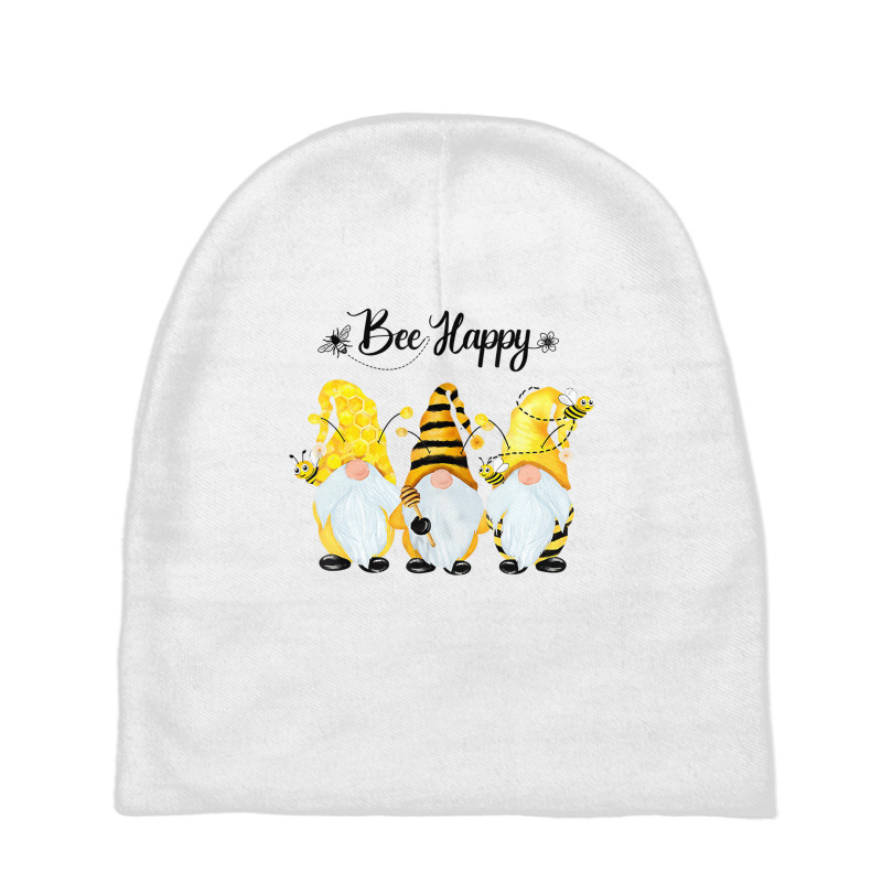 Bee Happy Bee Gnome Spring T Shirt Baby Beanies | Artistshot