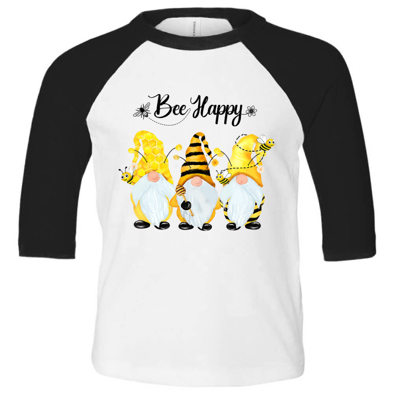 Bee Happy Bee Gnome Spring T Shirt Toddler 3/4 Sleeve Tee | Artistshot