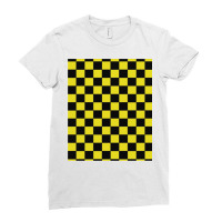 Black And Yellow Checks Ladies Fitted T-shirt | Artistshot