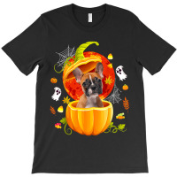 Boston Terrier Witch Pumpkin Halloween Dog Lover F T-shirt | Artistshot