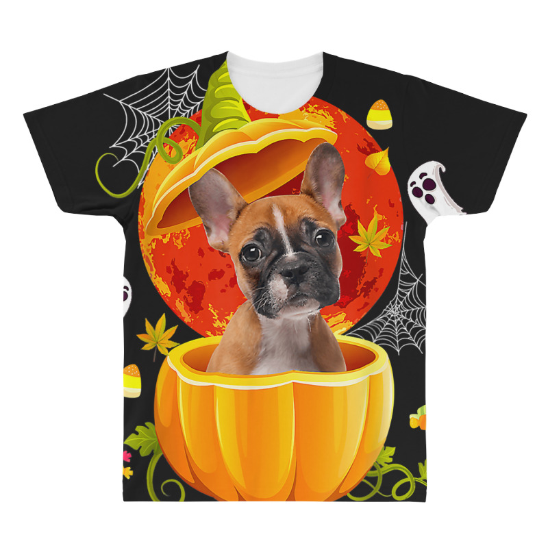 Boston Terrier Witch Pumpkin Halloween Dog Lover F All Over Men's T-shirt | Artistshot