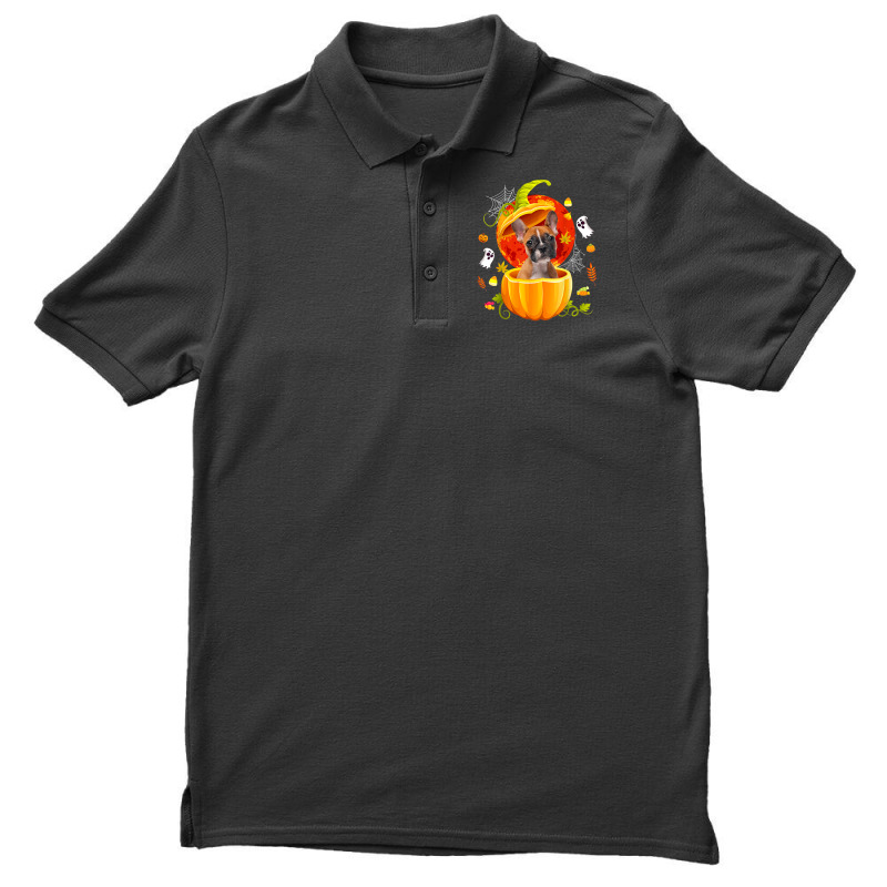 Boston Terrier Witch Pumpkin Halloween Dog Lover F Men's Polo Shirt | Artistshot