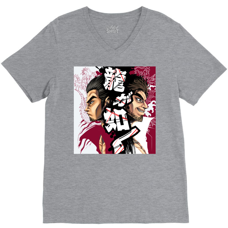 Yakuza Japan Dragon V-Neck Tee by isakusocanat | Artistshot