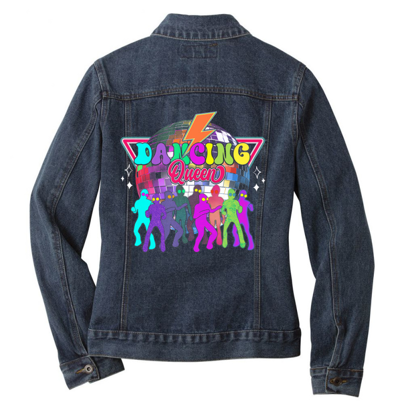 Disco Queen Dance Mom Dancing A Queen Vintage 70s Ladies Denim Jacket by galloywa | Artistshot