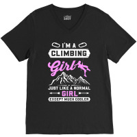 Climbing Alpinism Wall Climber Rock V-neck Tee | Artistshot